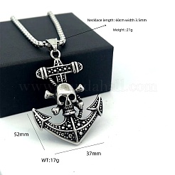 Vintage Viking Anchor Pendant 304 Stainless Steel Men’s Fashion Necklaces&nbsp;IH1305