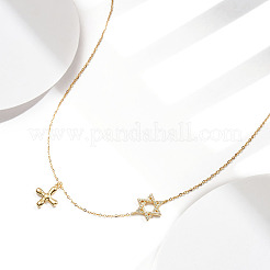 925 Sterling Silver Cable Chain Necklaces&nbsp;NJEW-L116-04G