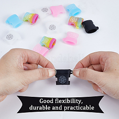 15Pcs 5 Colors Silicone Anti-Lost Hanging Signs&nbsp;FIND-CP0001-69