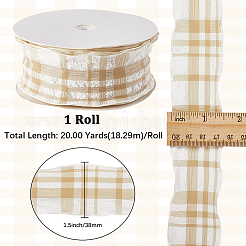 1 Roll Polyester Ruffled Ribbon&nbsp;SRIB-CY0001-14E