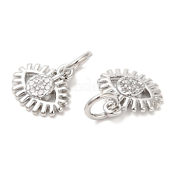 Brass Micro Pave Cubic Zirconia Pendants&nbsp;KK-Q775-05P