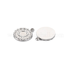 304 Stainless Steel Pendant Enamel Settings&nbsp;STAS-N097-165P