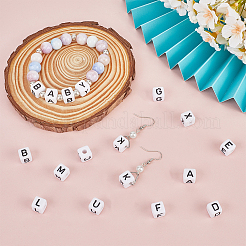 300Pcs Letter Acrylic European Beads&nbsp;OACR-SC0001-70B