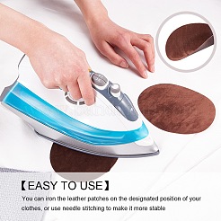 Flocky Cloth Fabric Appliques Iron On Patches&nbsp;PH-DIY-G005-54-WH