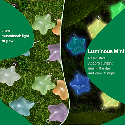 84Pcs 7 Colors Luminous Transparent Resin Pendants&nbsp;RESI-SZ0003-26