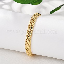 Brass Hinged Bangles for Women&nbsp;BJEW-D313-01G