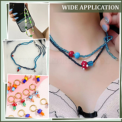 80Pcs 10 Colors Handmade Lampwork Beads&nbsp;LAMP-ME0001-06