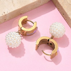 Round 201 Stainless Steel Hoop Earrings&nbsp;EJEW-D354-20G