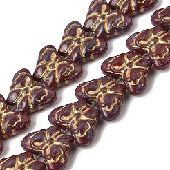 Painted Glass Beads Strands&nbsp;GLAA-Z021-03