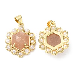 Ion Plating(IP) Natural Mixed Gemstone Pendant&nbsp;G-E599-02G