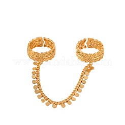 Brass Double Cuff Open Rings&nbsp;WG5F0EF-01