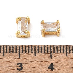 Brass Pave Clear Cubic Zirconia Beads&nbsp;CU-CBABB5B-05A-G