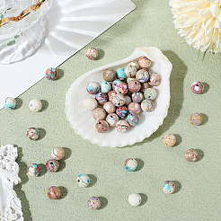 50Pcs Dyed Natural Regalite/Imperial Jasper/Sea Sediment Jasper Beads&nbsp;G-PA0001-21
