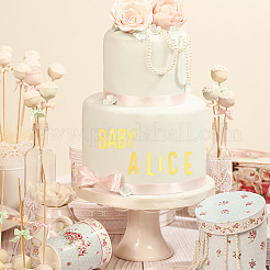 Acrylic Mirror Effect Cake Toppers&nbsp;AJEW-WH0038-84A