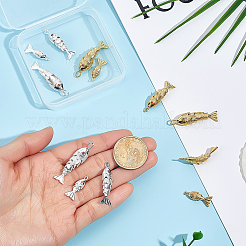 6Pcs 6 Styles Brass Micro Pave Cubic Zirconia Pendants&nbsp;KK-PH0015-23
