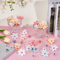 170Pcs 17 Styles Handmade Silk Cloth Flower&nbsp;AJEW-PH0006-58