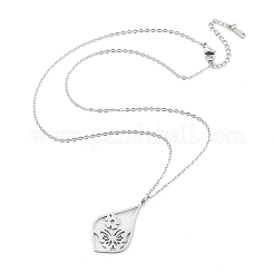 Non-Tarnish 304 Stainless Steel Pendant Necklaces&nbsp;NJEW-P306-03P
