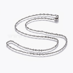 Non-Tarnish 304 Stainless Steel Rope Chain Necklaces&nbsp;NJEW-L167-01B-P