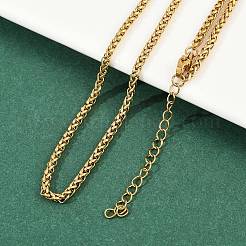 304 Stainless Steel Wheat Chains Necklaces for Unisex&nbsp;NJEW-K395-01B-G
