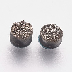 Resin Imitation Druzy Quartz Cabochons&nbsp;RESI-E013-02-4mm