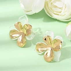 304 Stainless Steel Resin Stud Earrings&nbsp;SA-CBAF6AD-18G-C