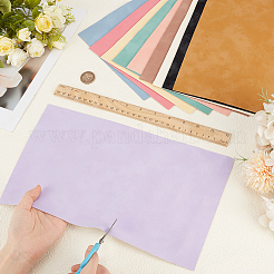 10Pcs 10 Colors Frosted PVC Imitation Leather Fabrics&nbsp;DIY-CL0001-71A