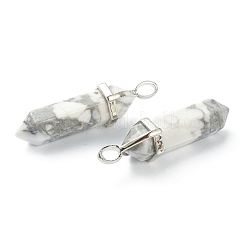 Natural Howlite Pointed Pendants&nbsp;G-M378-01P-A38