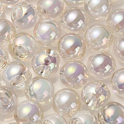 Transparent UV Plating Rainbow Iridescent Acrylic Beads&nbsp;OACR-P015-03L