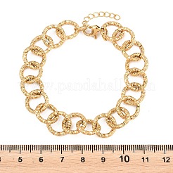 Hammered 304 Stainless Steel Rolo Chain Bracelets for Women&nbsp;BJEW-A160-10G