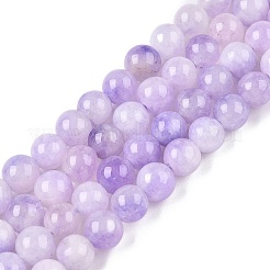 Dyed Natural White Jade Beads Strands&nbsp;G-T138-6mm-210-10