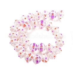 Glass with Enamel Beads Strands&nbsp;GLAA-M047-01B