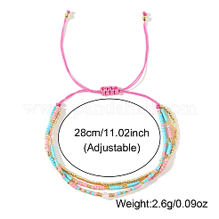 Summer Glass Seed Cylinder Beads Braided Bead Bracelets&nbsp;RV6392-2