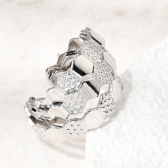 Brass Cuff Open Rings&nbsp;RJEW-F215-04P