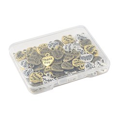 60Pcs 3 Colors Tibetan Style Alloy Charms&nbsp;FIND-FS0004-52