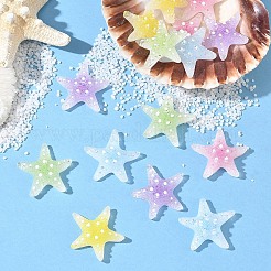 15Pcs 5 Colors Transpant Resin & Paillette Decoden Cabochons&nbsp;CRES-YW0002-86