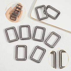 8Pcs Zinc Alloy Rectangle Buckle Ring&nbsp;PURS-SP0001-05B