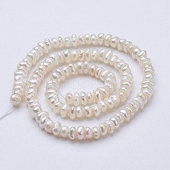 Natural Cultured Freshwater Pearl Beads Strands&nbsp;PEAR-F004-64-01