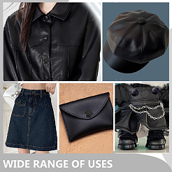 50Pcs 5 Styles 1-Hole Pu Leather Aluminum Buttons&nbsp;BUTT-GA0001-35