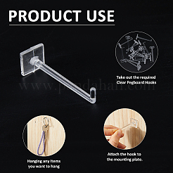 Acrylic Shelf Hooks&nbsp;FIND-WH0173-552