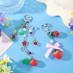 2Pcs 2 Styles Resin Pendant Decorations&nbsp;HJEW-TA0001-37