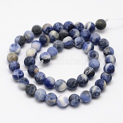 Natural Sodalite Beads Strands&nbsp;X-G-D691-8mm