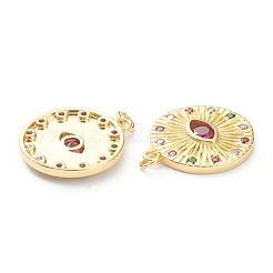 Brass Micro Pave Cubic Zirconia Pendants&nbsp;ZIRC-P200-10A-G