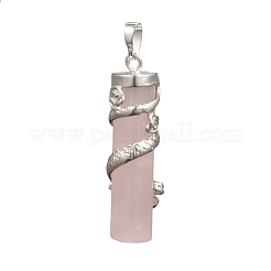 Natural Rose Quartz Pendants&nbsp;G-G825-03P-02