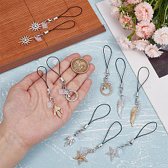 Alloy with Crystal Rhinestone Pendant Mobile Straps&nbsp;HJEW-OC00035