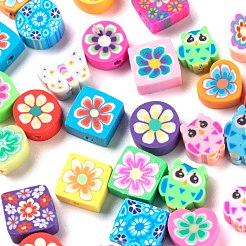 250Pcs 5 Style Handmade Polymer Clay Beads&nbsp;CLAY-LS0001-05