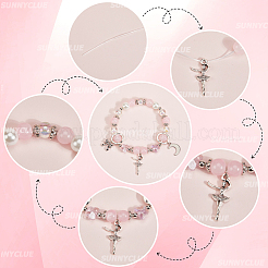 Dancer Theme DIY Alloy & Brass & Glass Beads Bracelet Making Kits&nbsp;DIY-SC0029-01