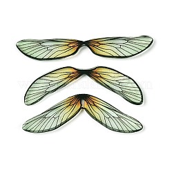 3Pcs Transparent Epoxy Resin Butterfly Wings Cabochons&nbsp;RESI-N045-11A