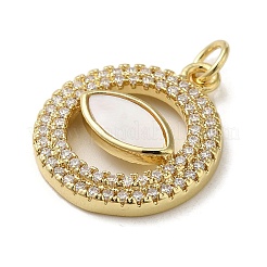 Brass Micro Pave Cubic Zirconia Pendants&nbsp;KK-Q808-03G