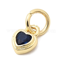 Brass Cubic Zirconia Charms&nbsp;KK-G554-02C-02