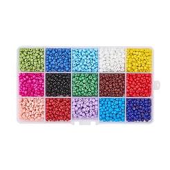 195G 15 Colors Glass Seed Beads&nbsp;SEED-YW0001-11C